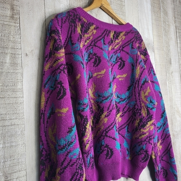 Jaclyn Smith Sweater. Colorful 80s / 90s. - Picture 3 of 7